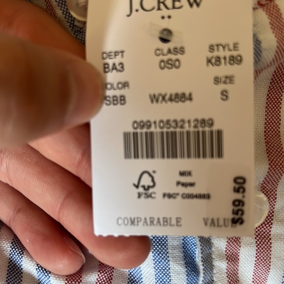Mens S brand new JCrew Button Up - Picture 2 of 2